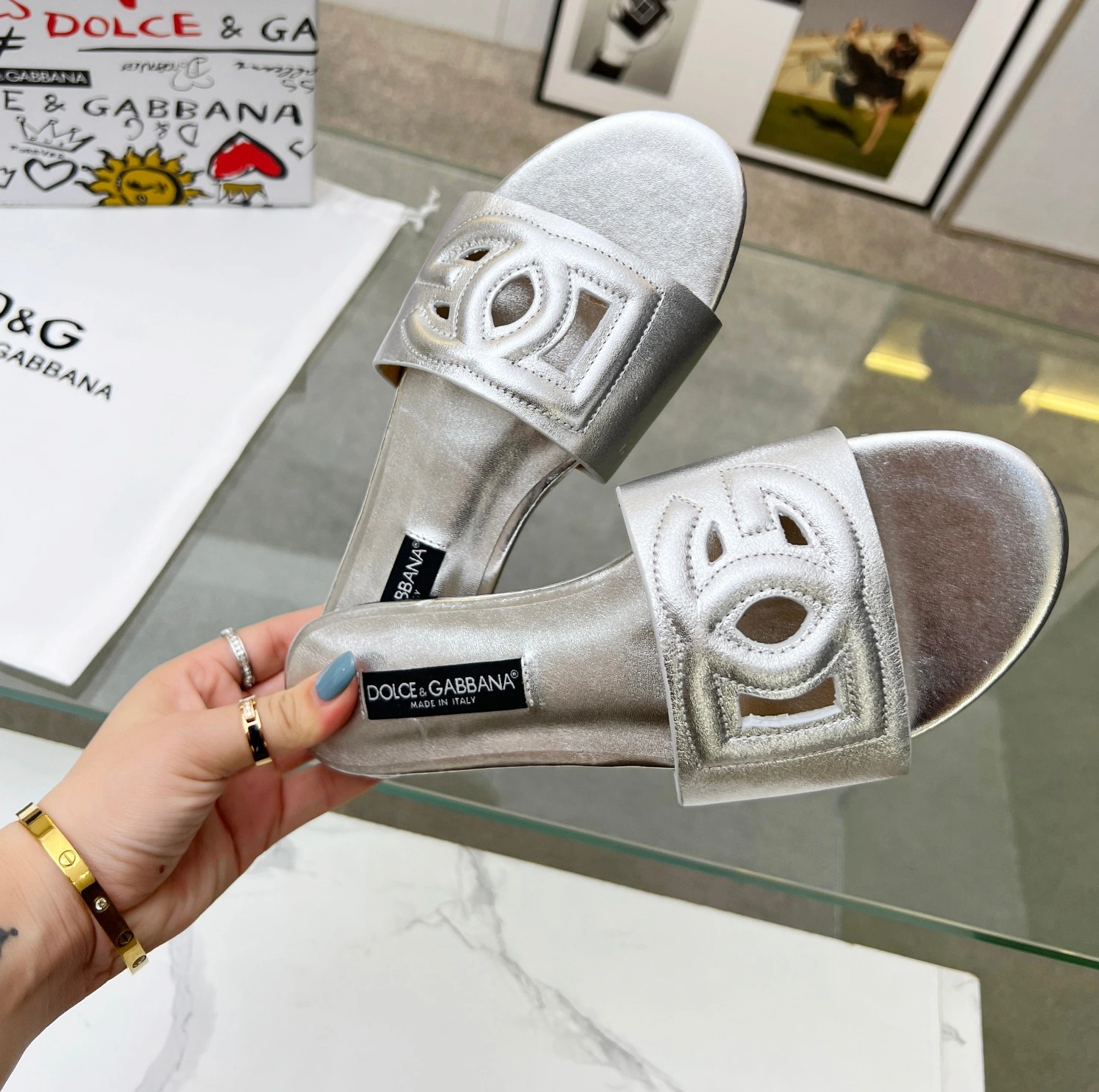 Flexible 8168 Dolce & Gabbana D&G Slippers For Women