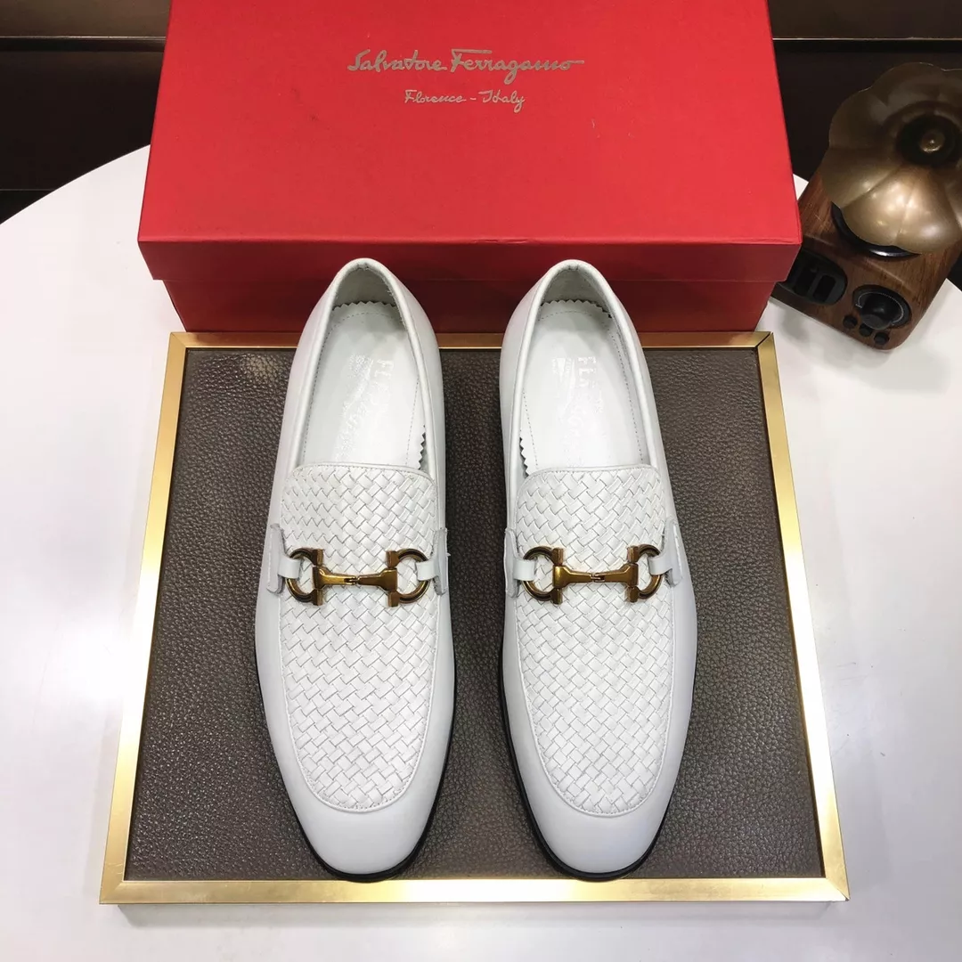 Flexible 8288 Salvatore Ferragamo Leather Shoes For Men