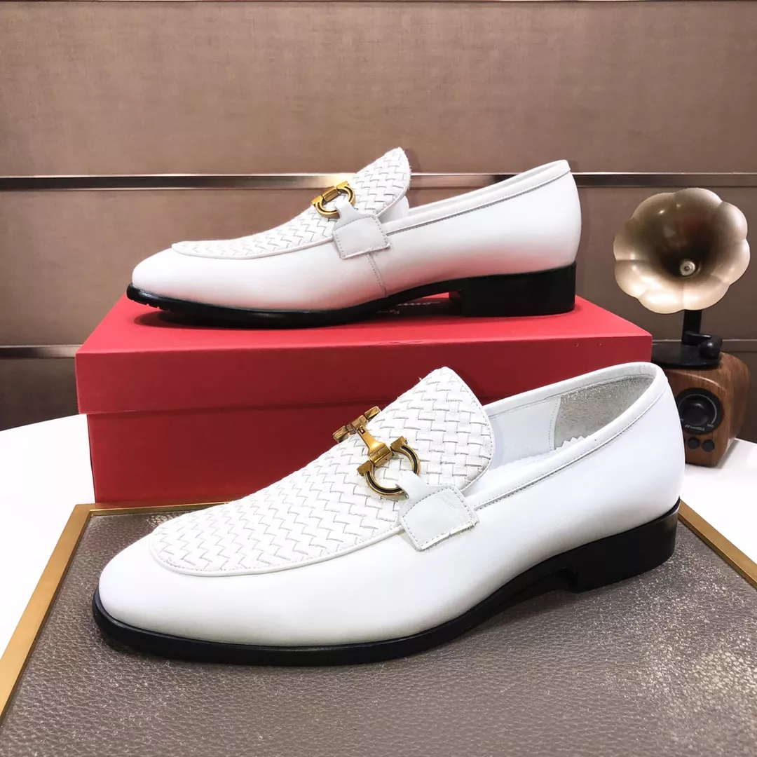 Flexible 8288 Salvatore Ferragamo Leather Shoes For Men