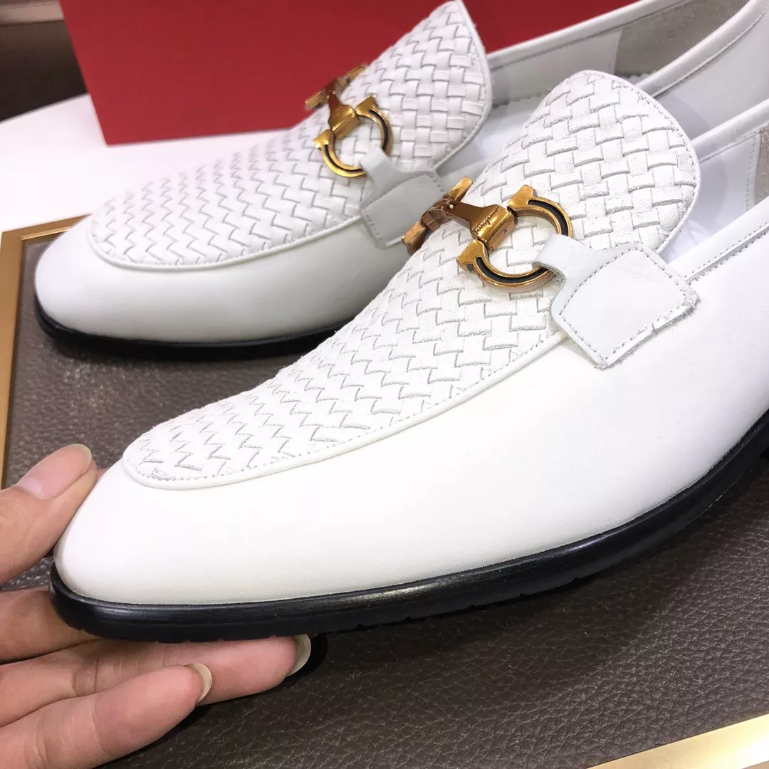 Flexible 8288 Salvatore Ferragamo Leather Shoes For Men