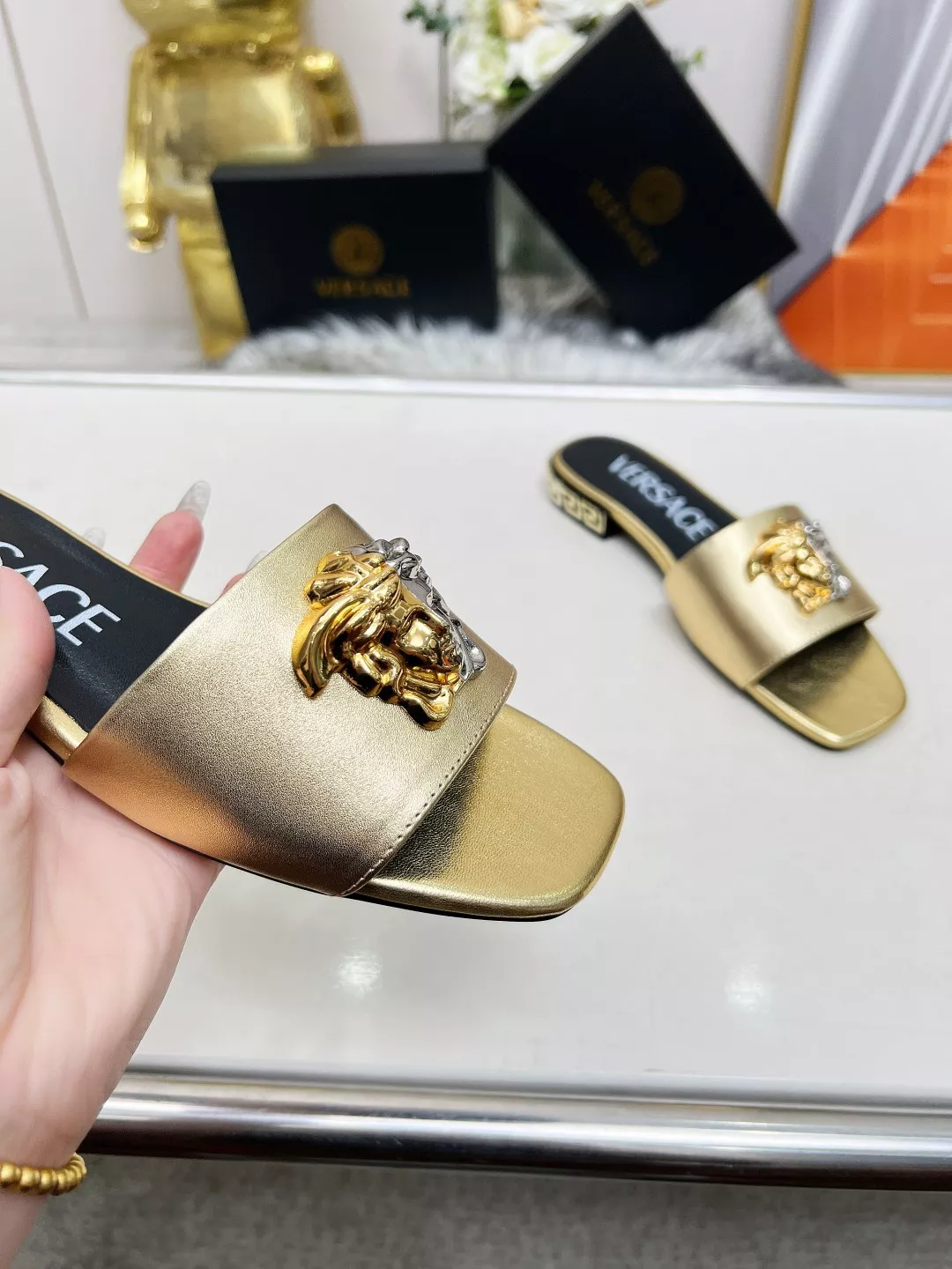 Flexible 8337 Versace Slippers For Women