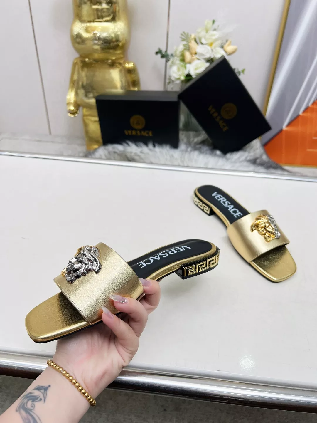 Flexible 8337 Versace Slippers For Women