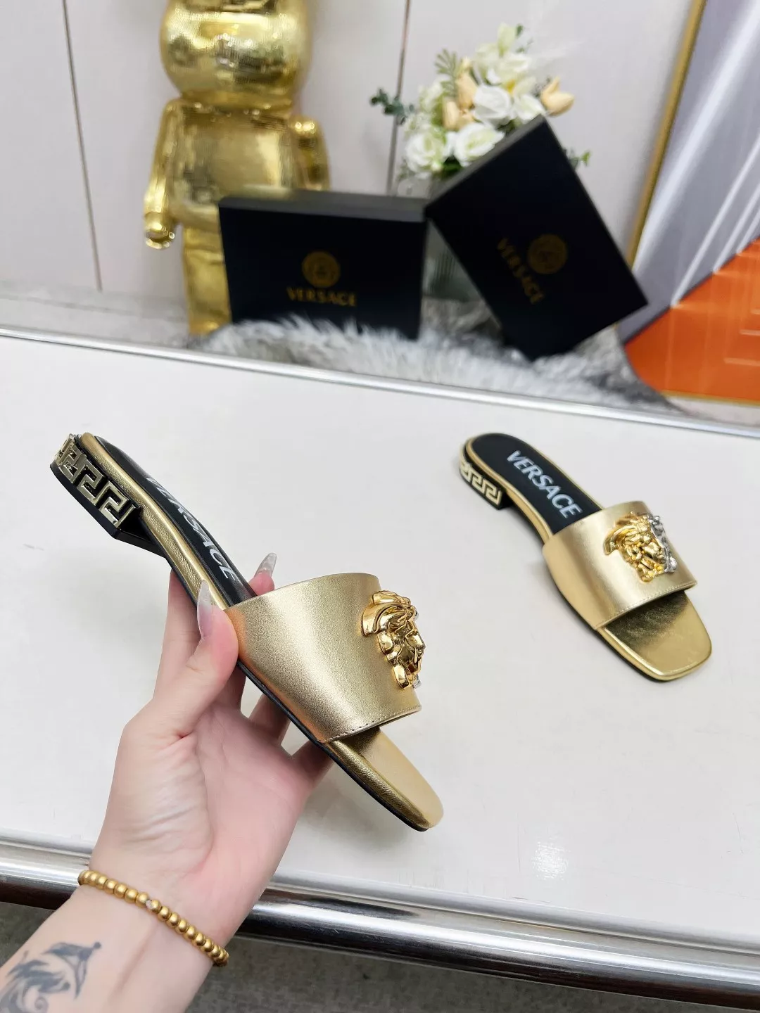 Flexible 8337 Versace Slippers For Women