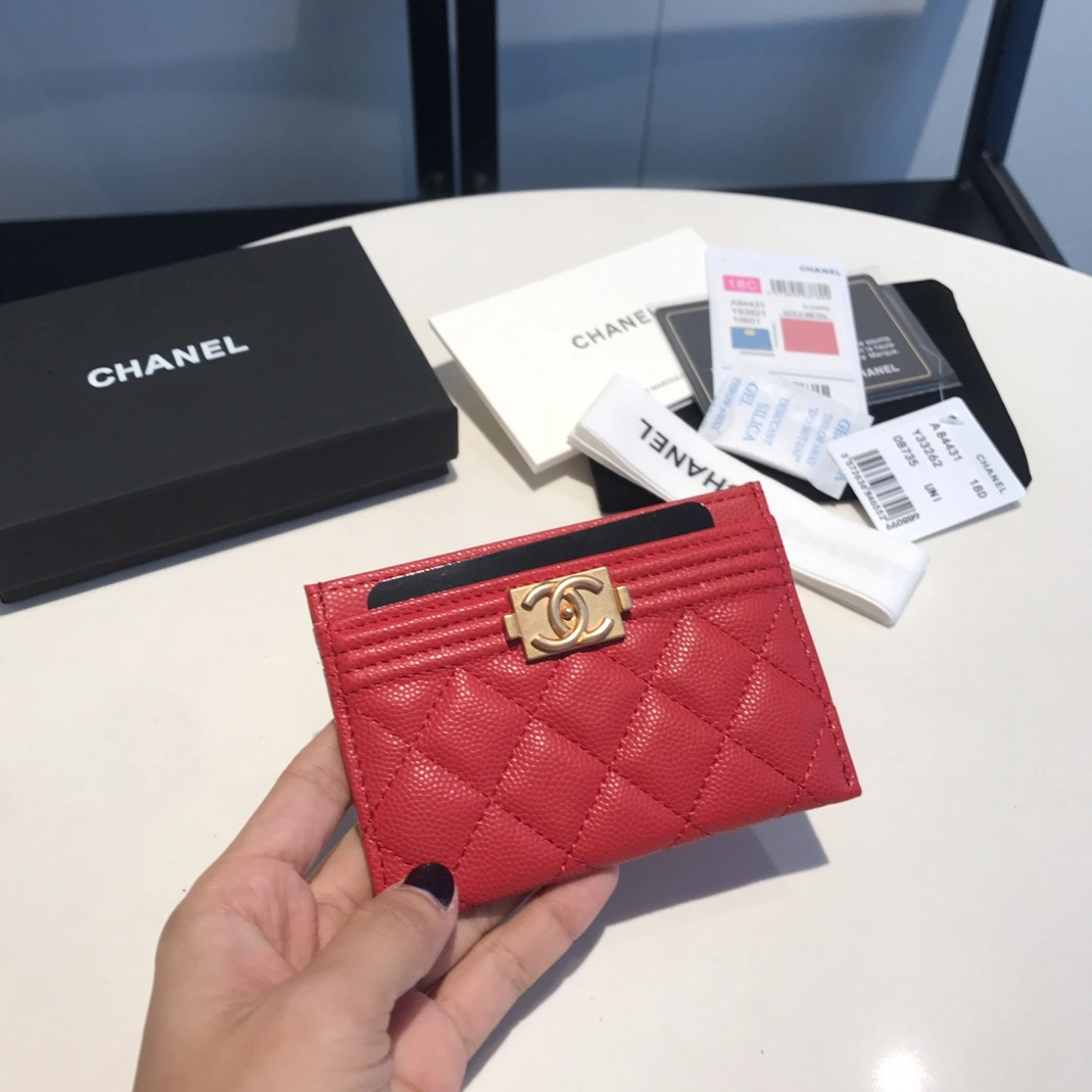 Flexible 8646 Chanel AAA Quality Card Case For Women