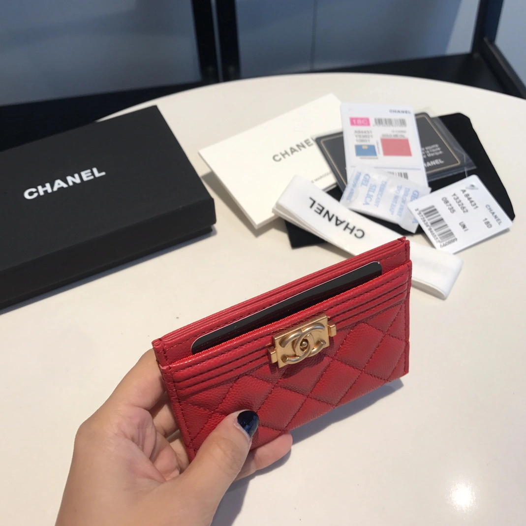 Flexible 8646 Chanel AAA Quality Card Case For Women