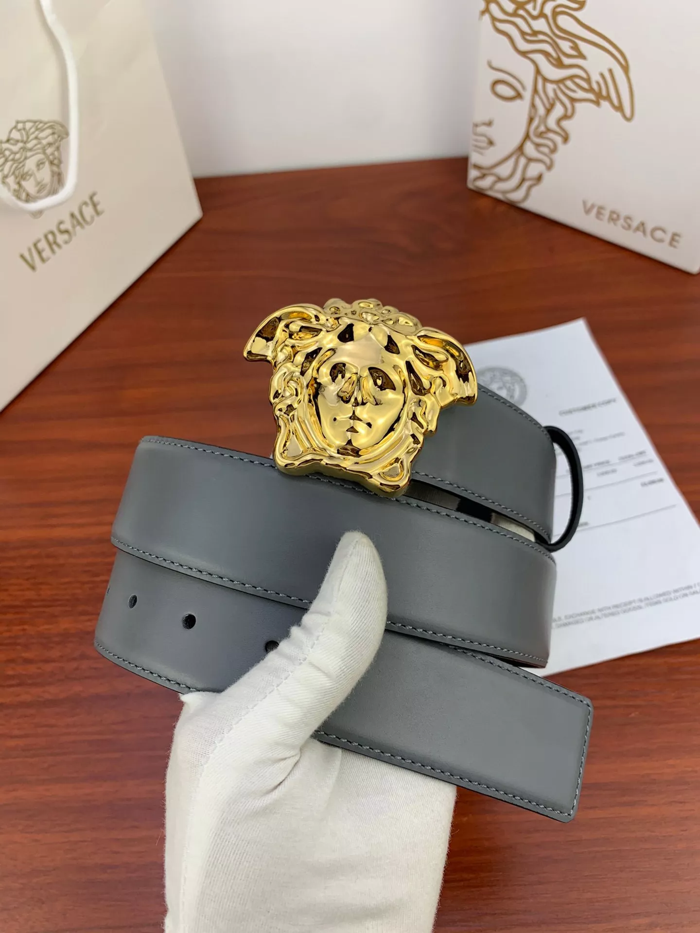 Flexible 8815 Versace AAA Quality Belts In 4.0cm For Men