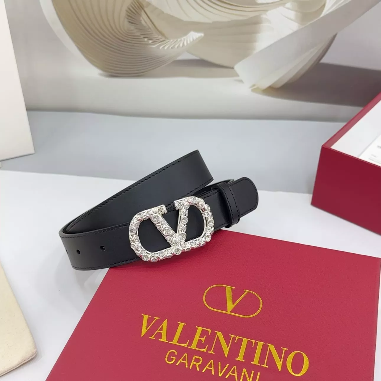 Flexible 9187 Valentino AAA Quality Belts In 3.0cm For Women