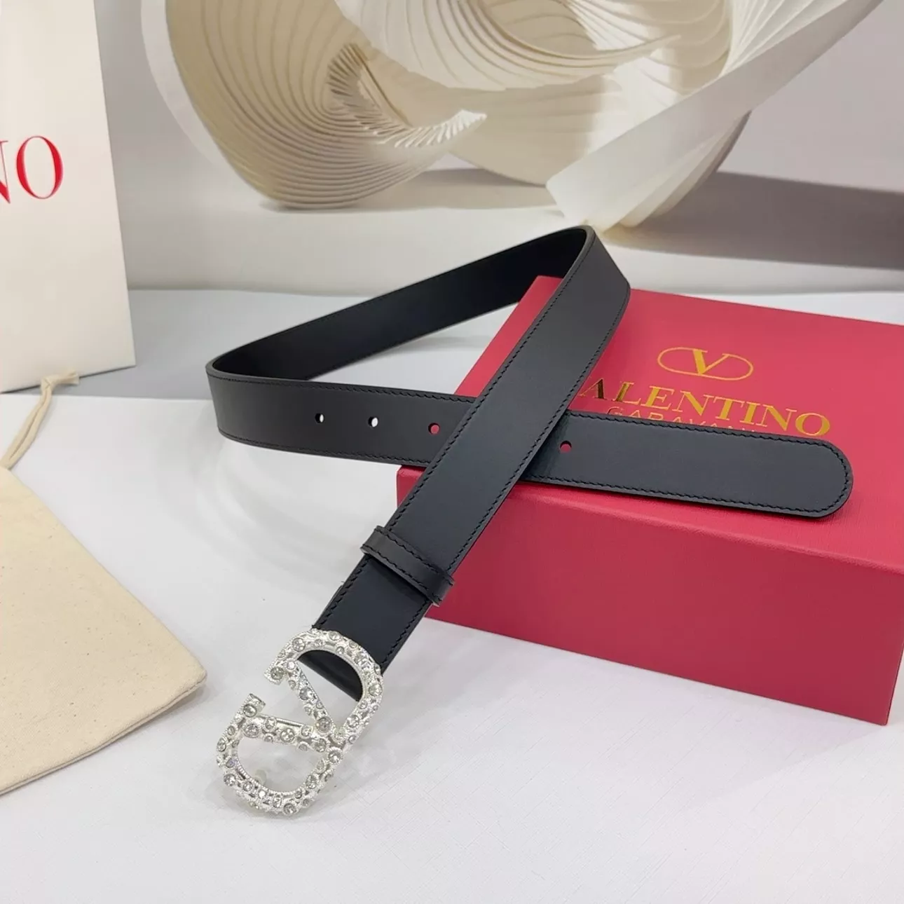 Flexible 9187 Valentino AAA Quality Belts In 3.0cm For Women
