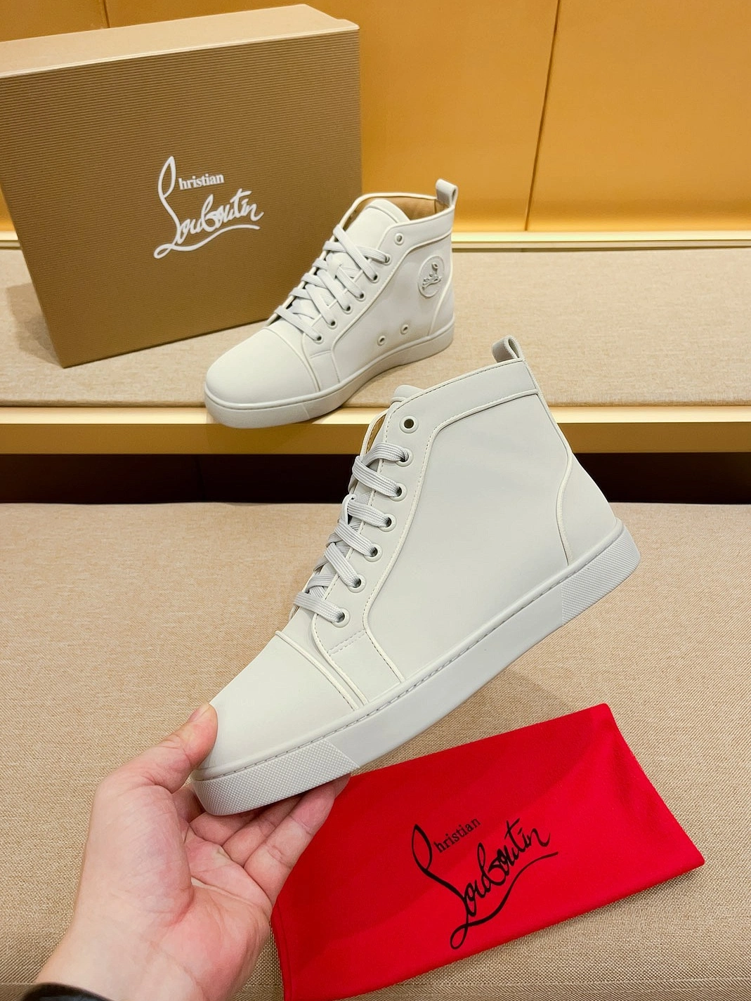 Flexible 9550 Christian Louboutin High Top Shoes For Men