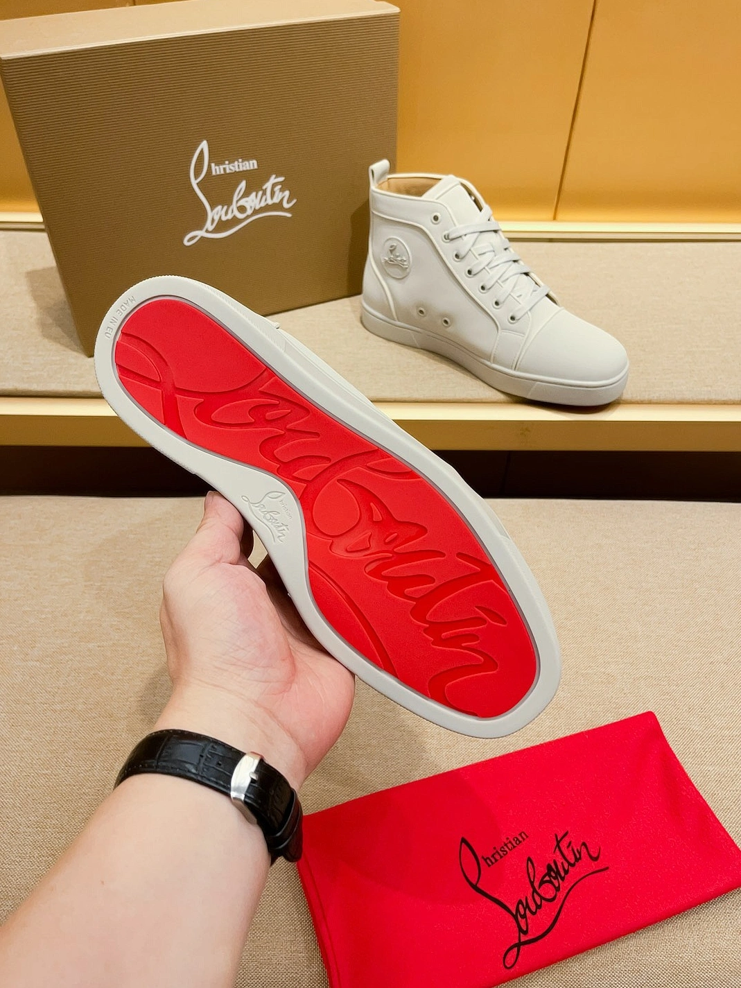 Flexible 9550 Christian Louboutin High Top Shoes For Men