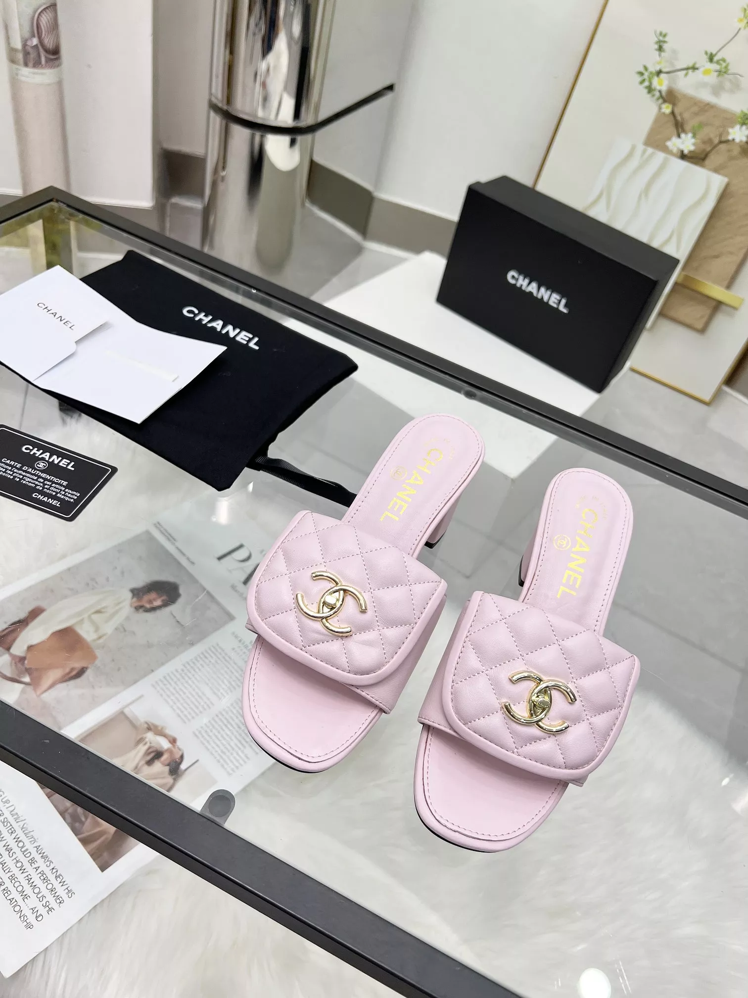 Flexible 9724 Chanel Slippers For Women