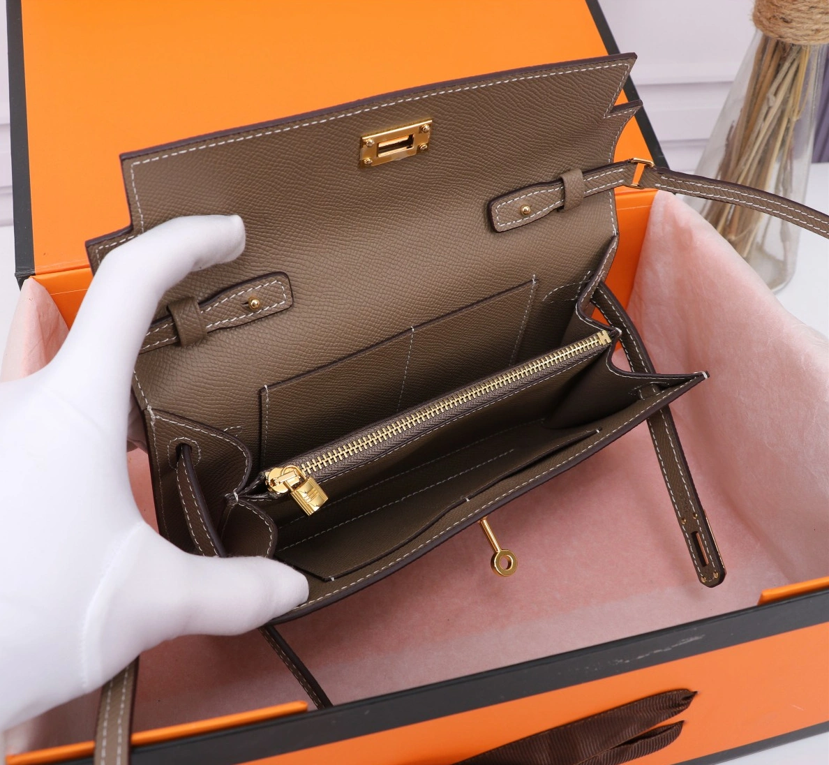 Flexible 9801 Hermes AAA Quality Messenger Bags For Women