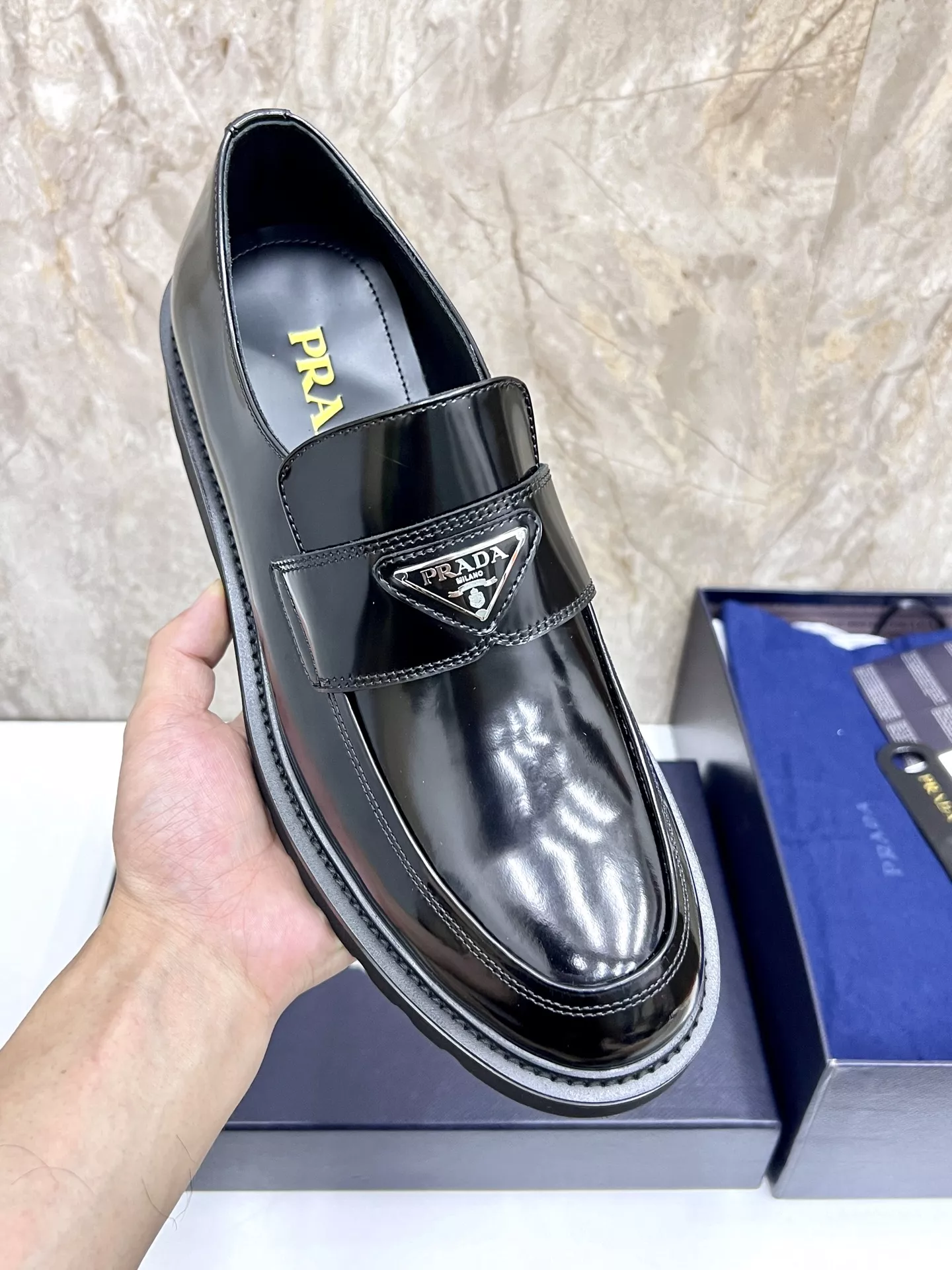 Functional 1076 Prada Leather Shoes For Men