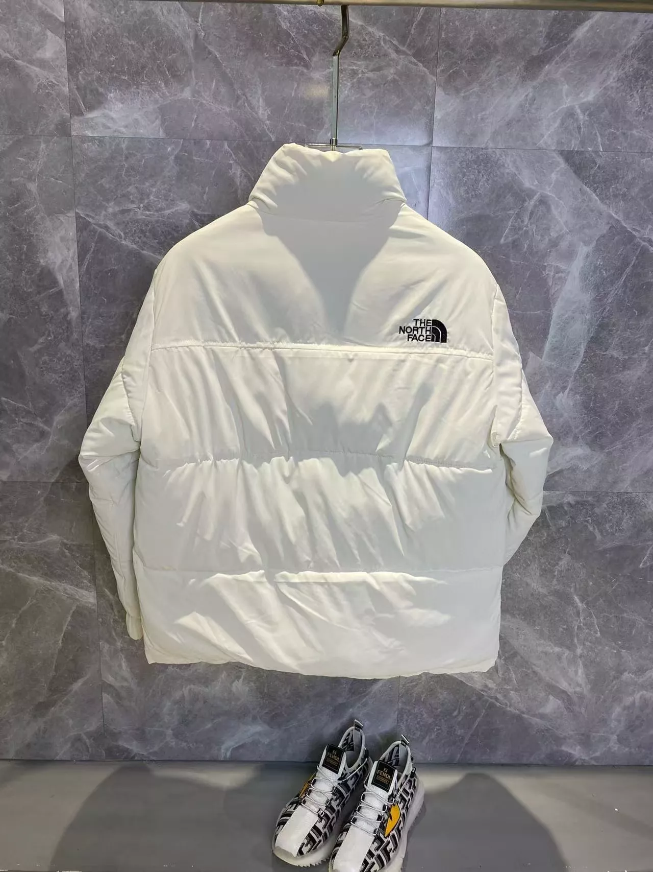 Functional 1484 The North Face Down Feather Coat Long Sleeved For Men