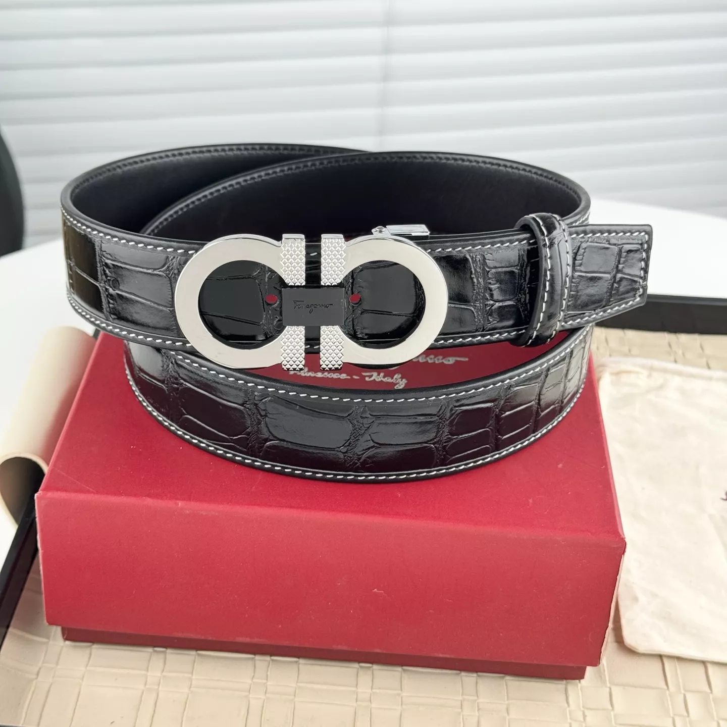 Functional 2213 Salvatore Ferragamo AAA Quality Belts In 3.5cm For Men