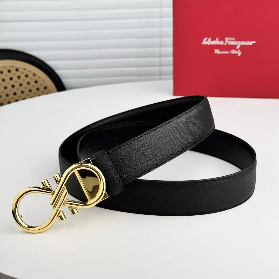 Functional 297 Salvatore Ferragamo AAA Quality Belts In 3.5cm For Men