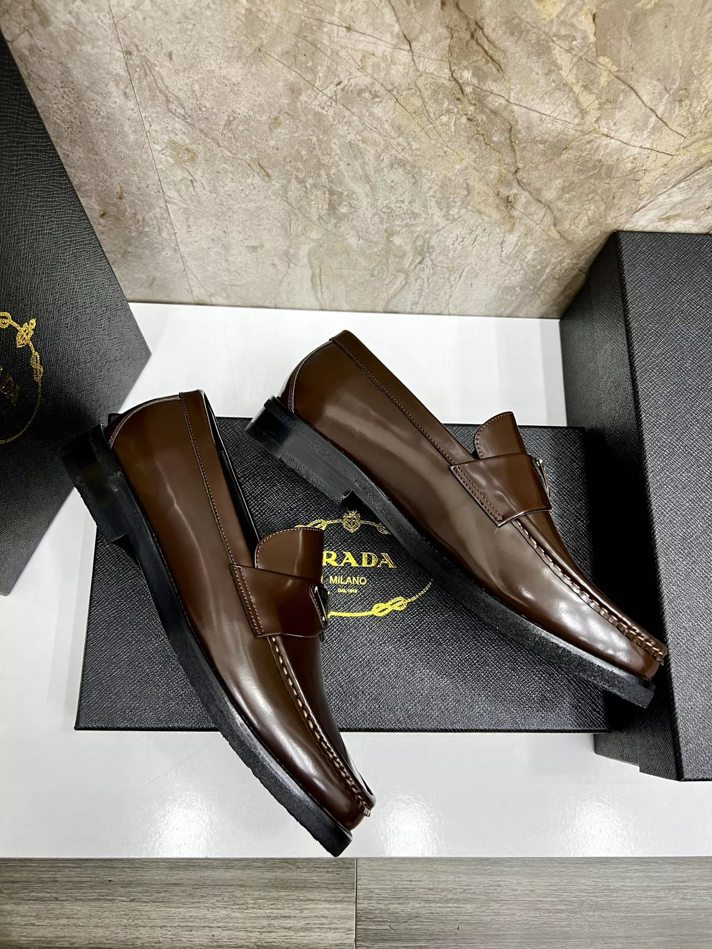 Functional 3794 Prada Leather Shoes For Men