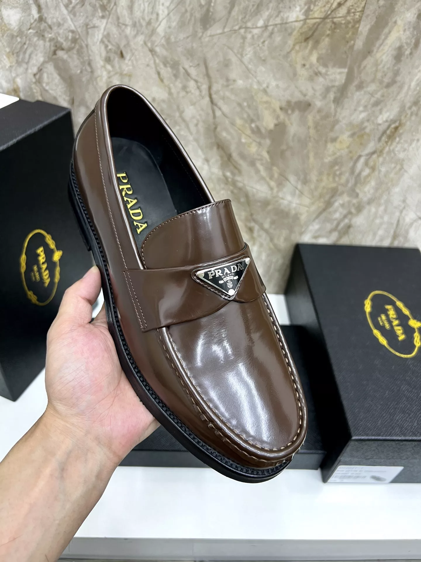 Functional 3794 Prada Leather Shoes For Men