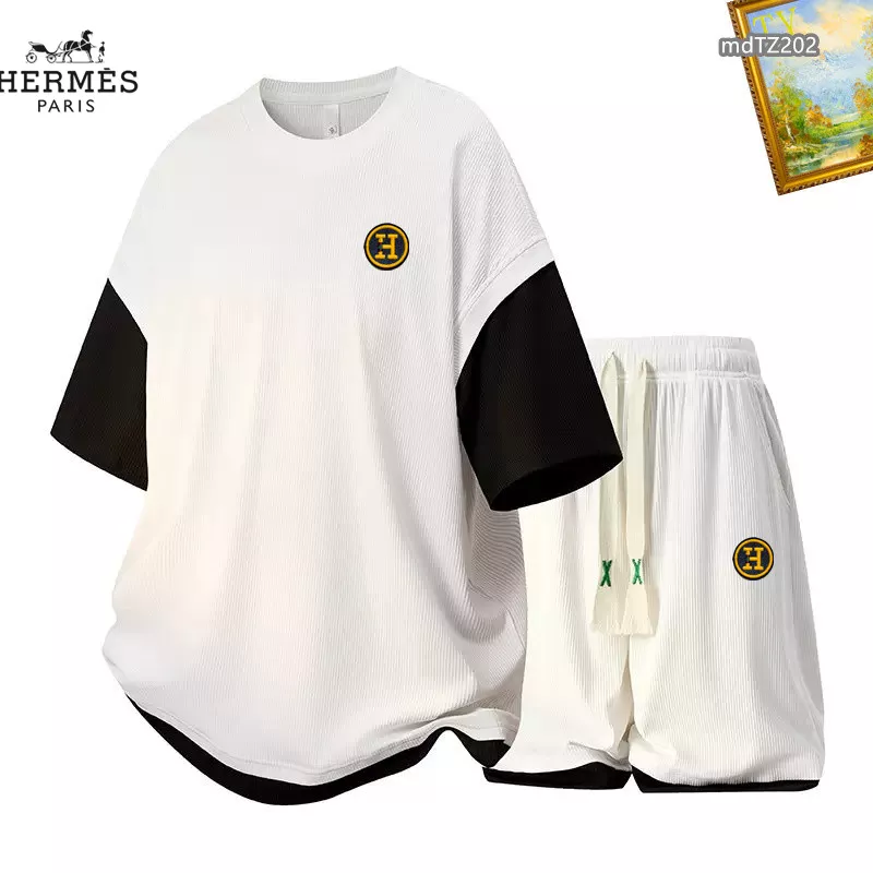 Functional 4229 Hermes Tracksuits Short Sleeved For Men