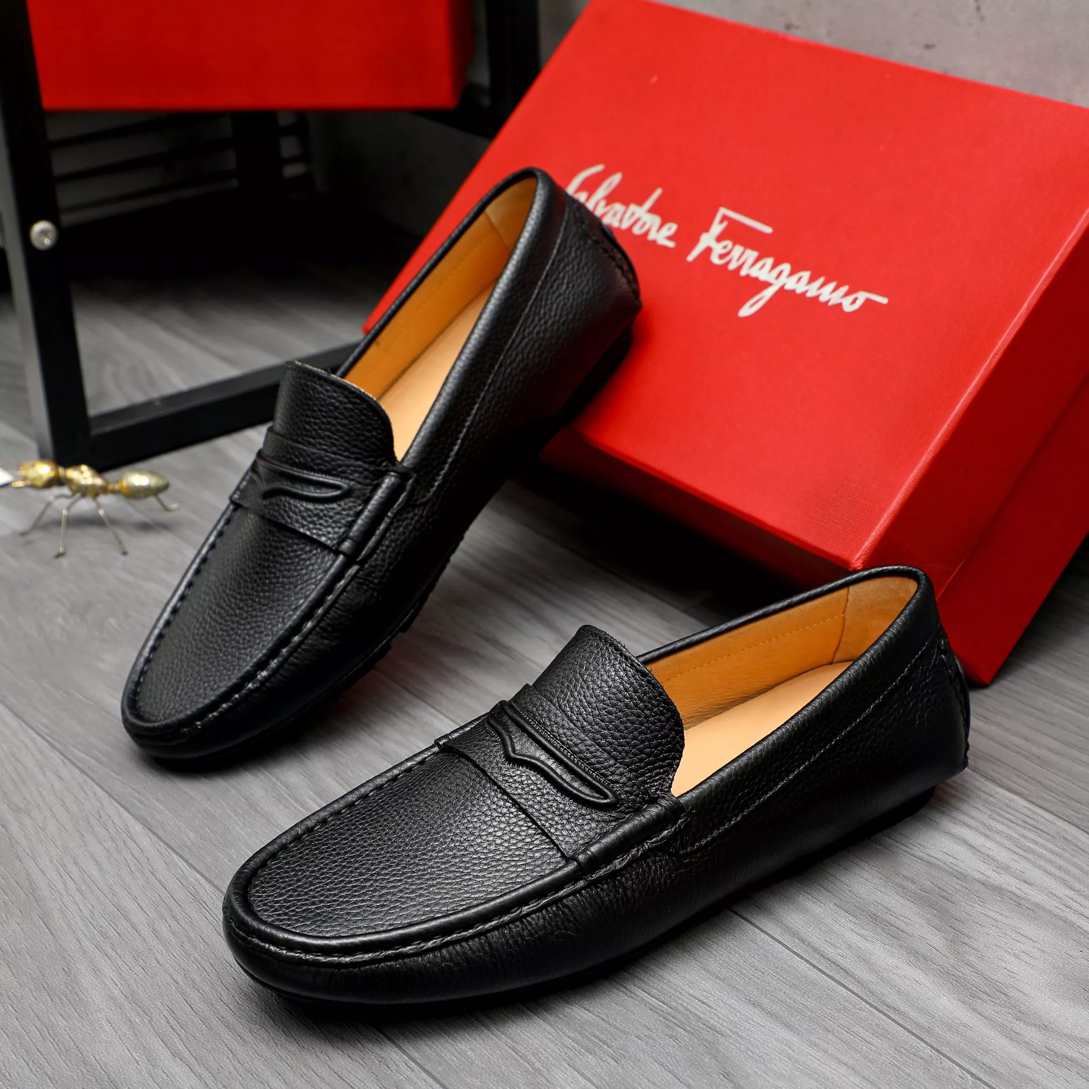 Functional 4612 Salvatore Ferragamo Leather Shoes For Men