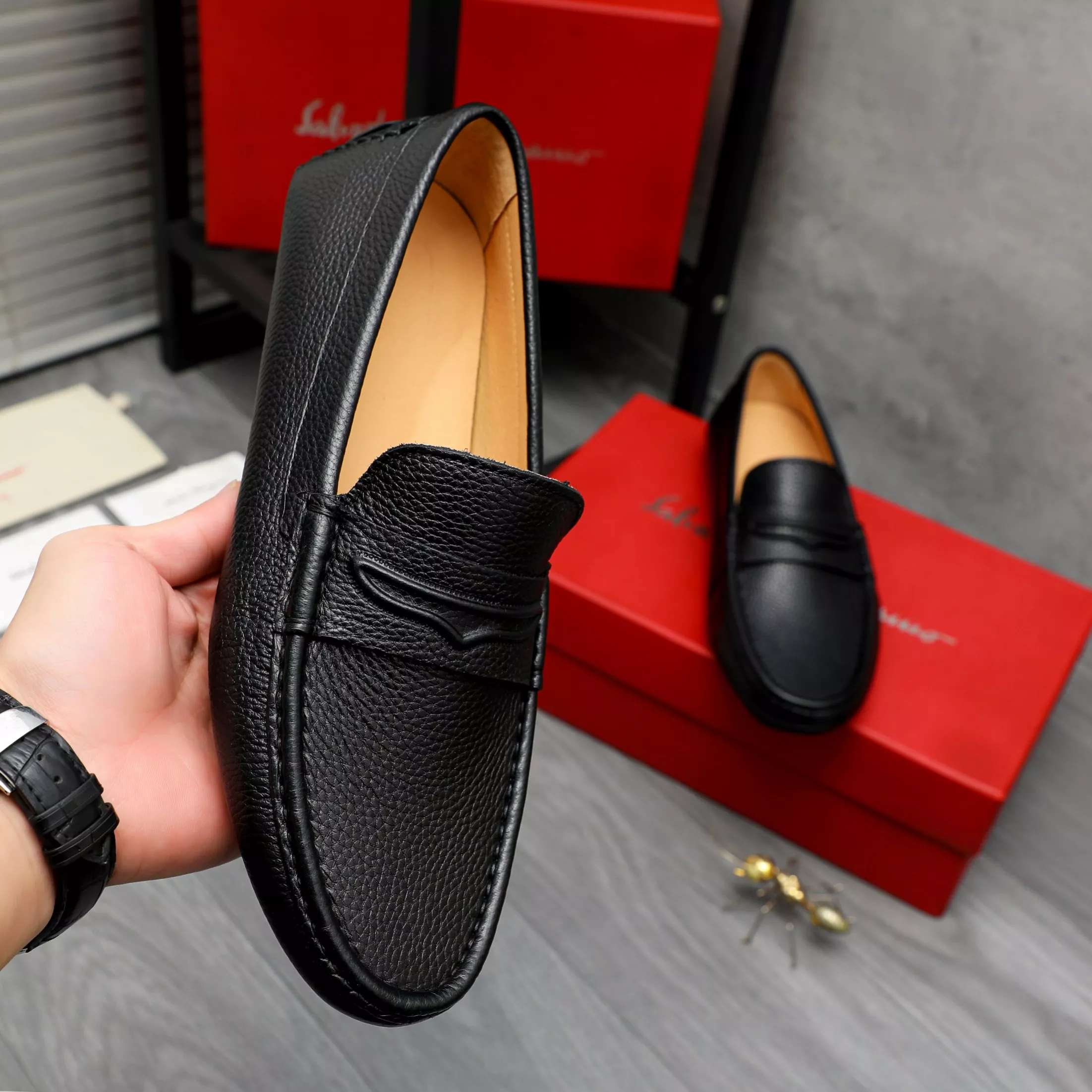 Functional 4612 Salvatore Ferragamo Leather Shoes For Men