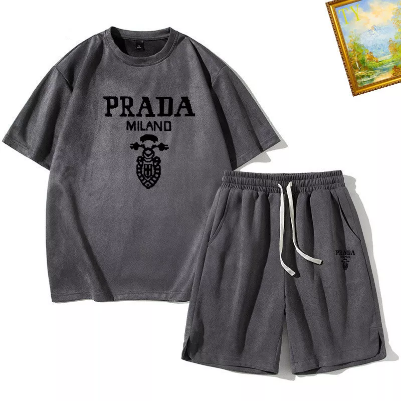 Functional 4653 Prada Tracksuits Short Sleeved For Men