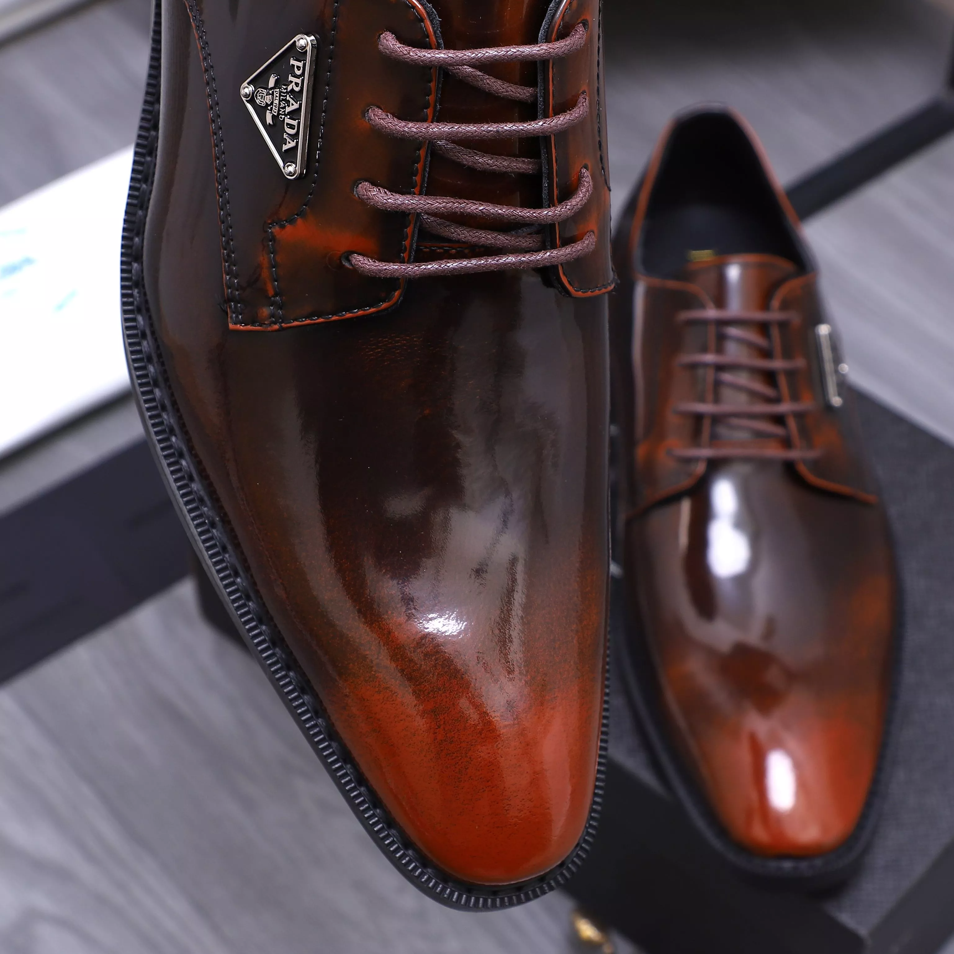 Functional 6037 Prada Leather Shoes For Men