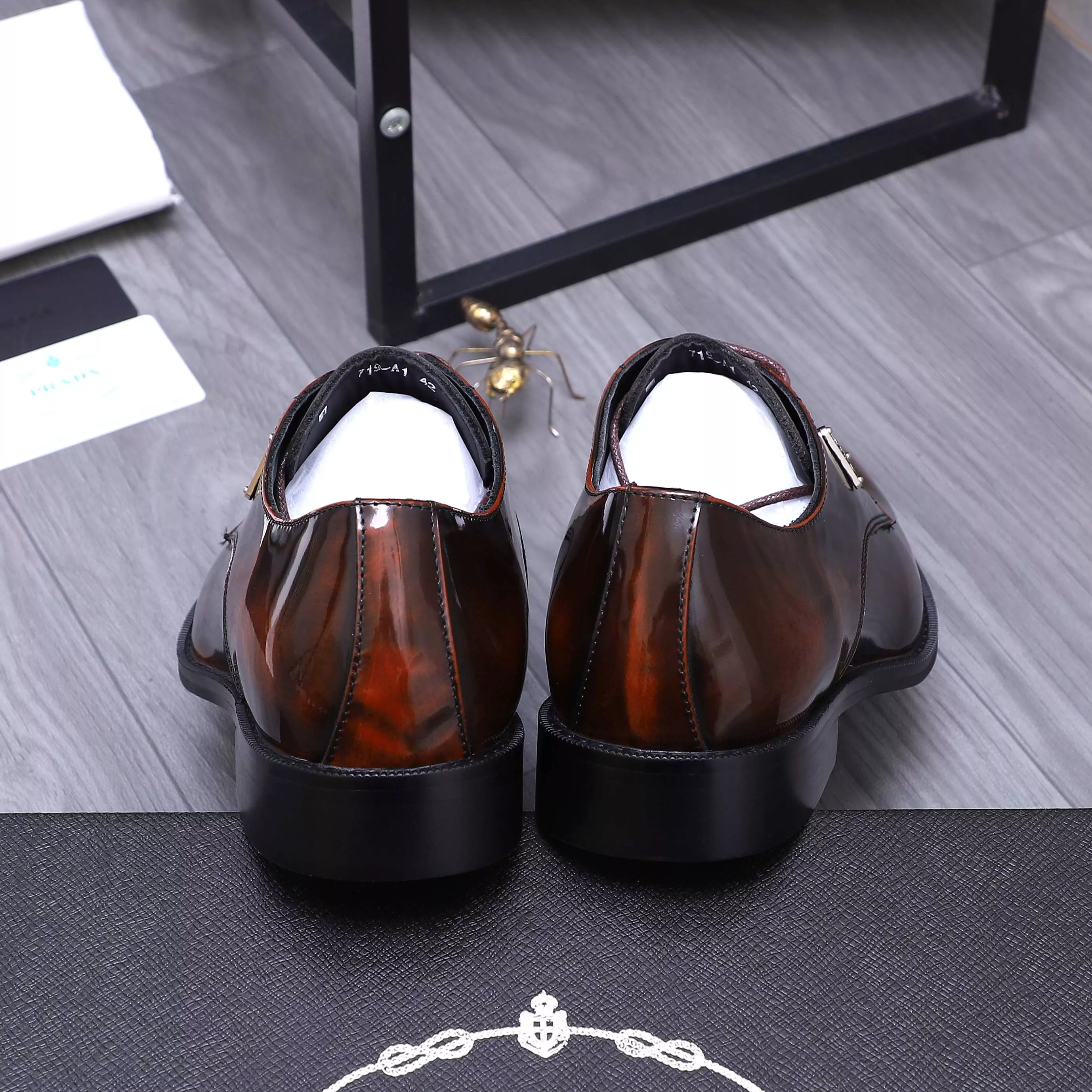 Functional 6037 Prada Leather Shoes For Men