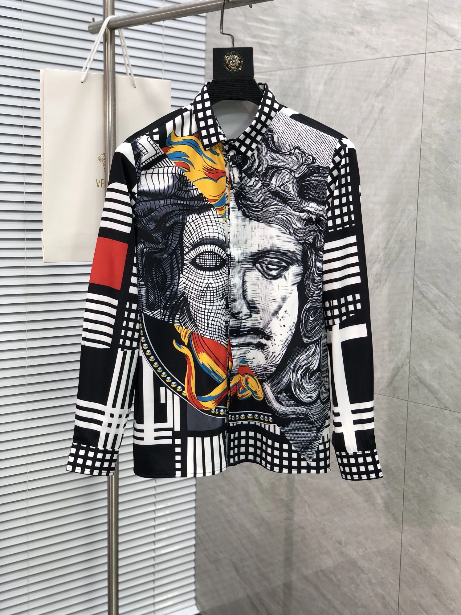 Functional 6310 Versace Shirts Long Sleeved For Men