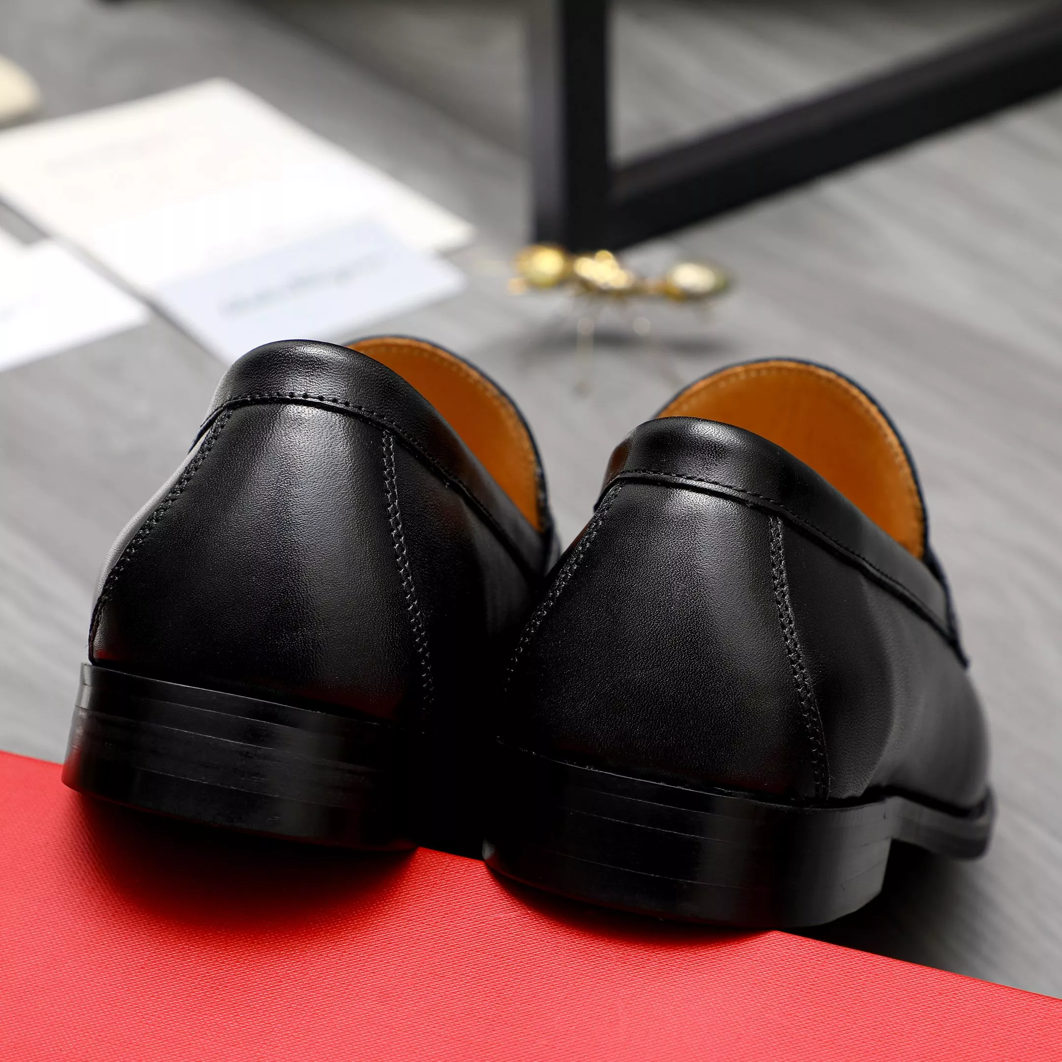 Functional 7724 Salvatore Ferragamo Leather Shoes For Men