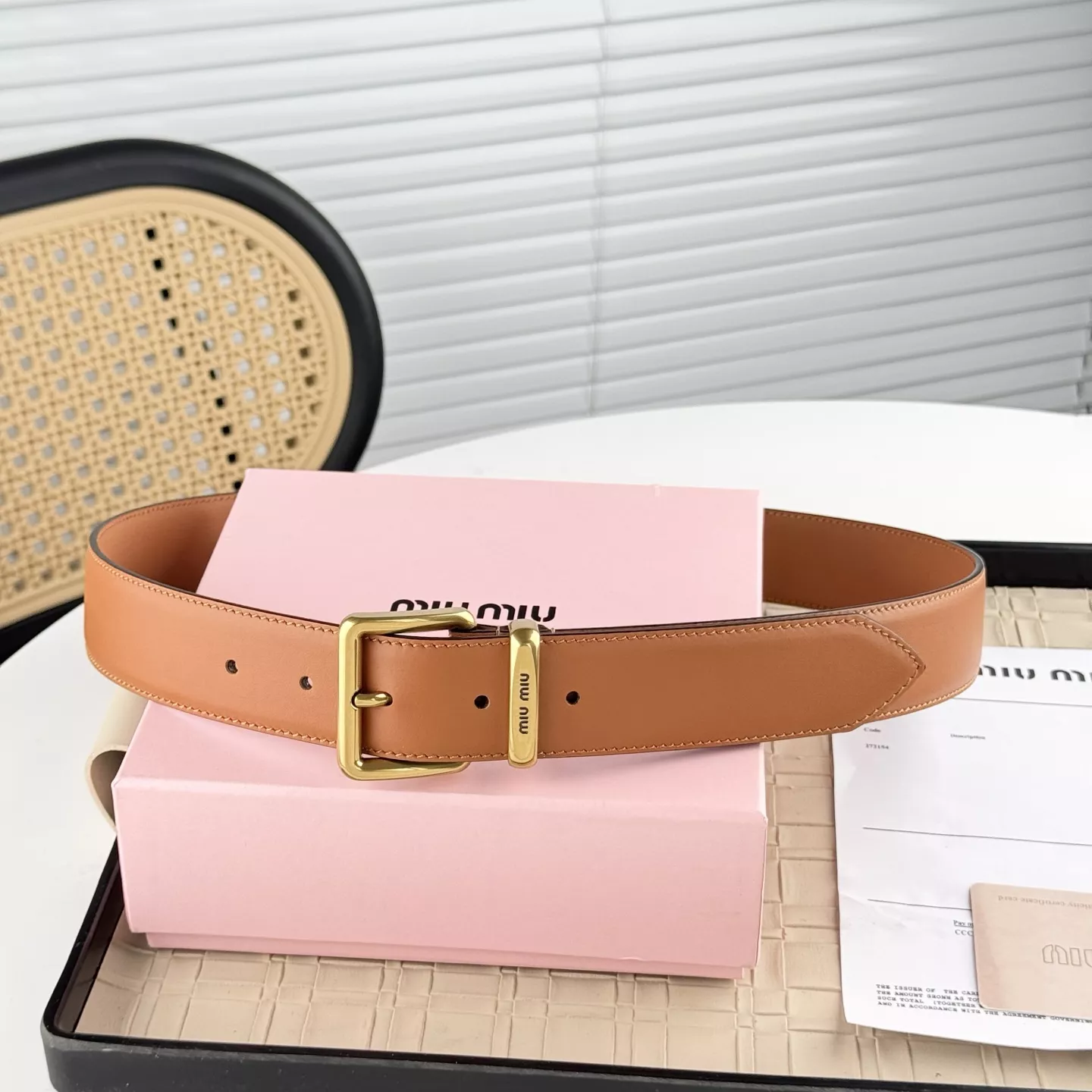 Functional 7728 MIU MIU AAA Quality Belts In 3.5cm For Women
