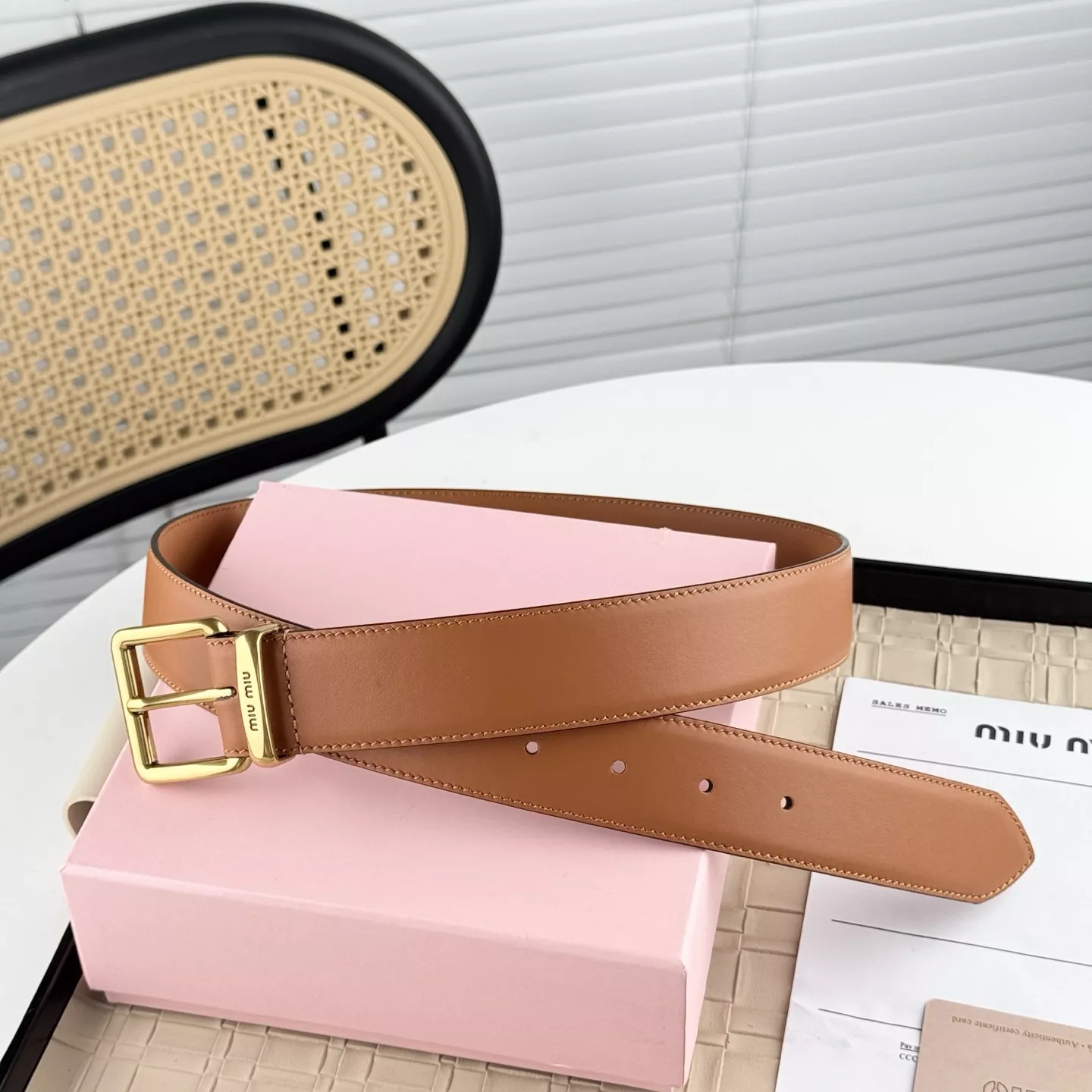 Functional 7728 MIU MIU AAA Quality Belts In 3.5cm For Women