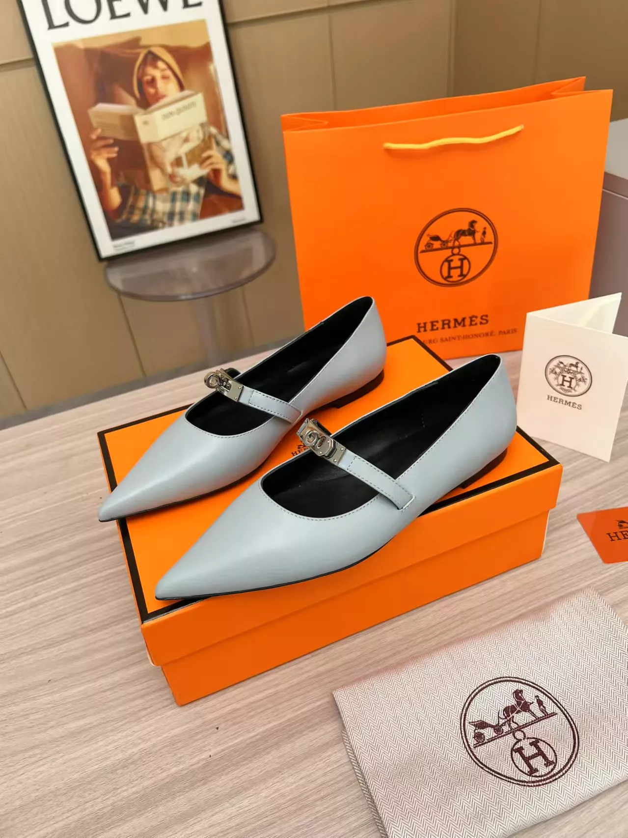 Functional 9188 Hermes Flat Shoes For Women