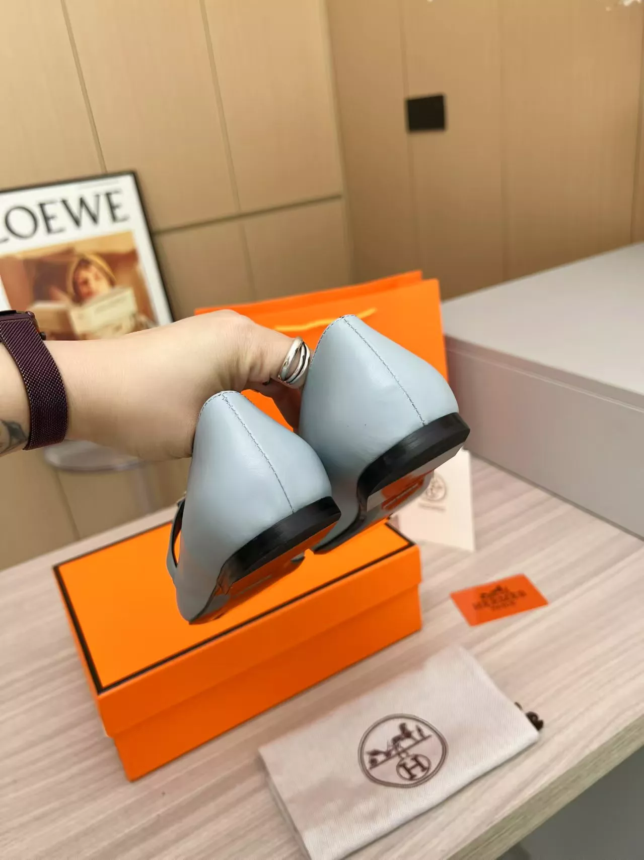 Functional 9188 Hermes Flat Shoes For Women