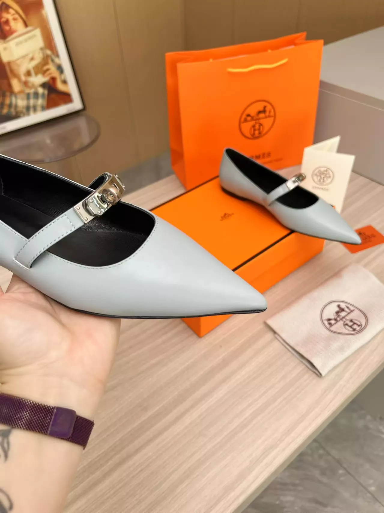 Functional 9188 Hermes Flat Shoes For Women