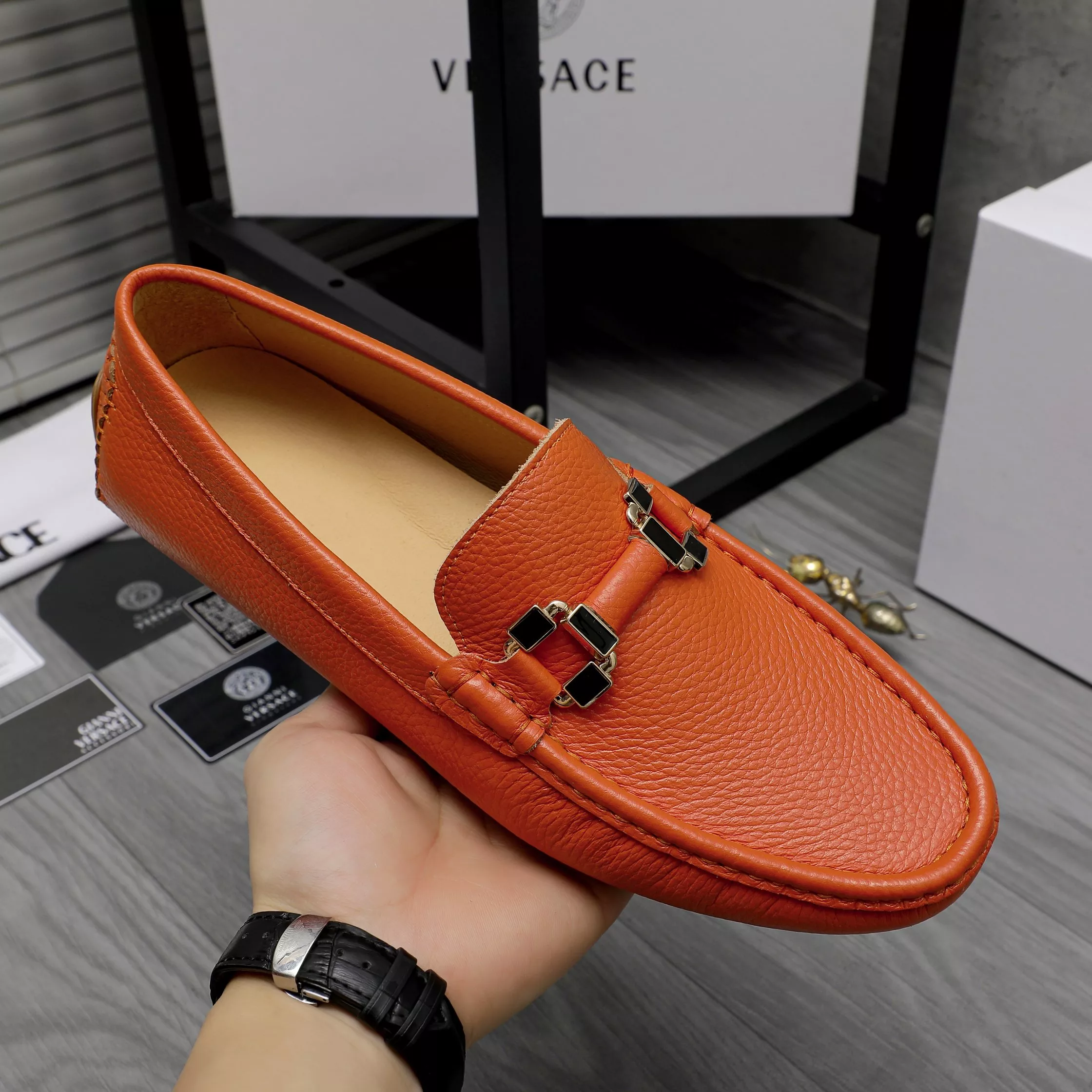 GoAnywhere 502 Versace Leather Shoes For Men