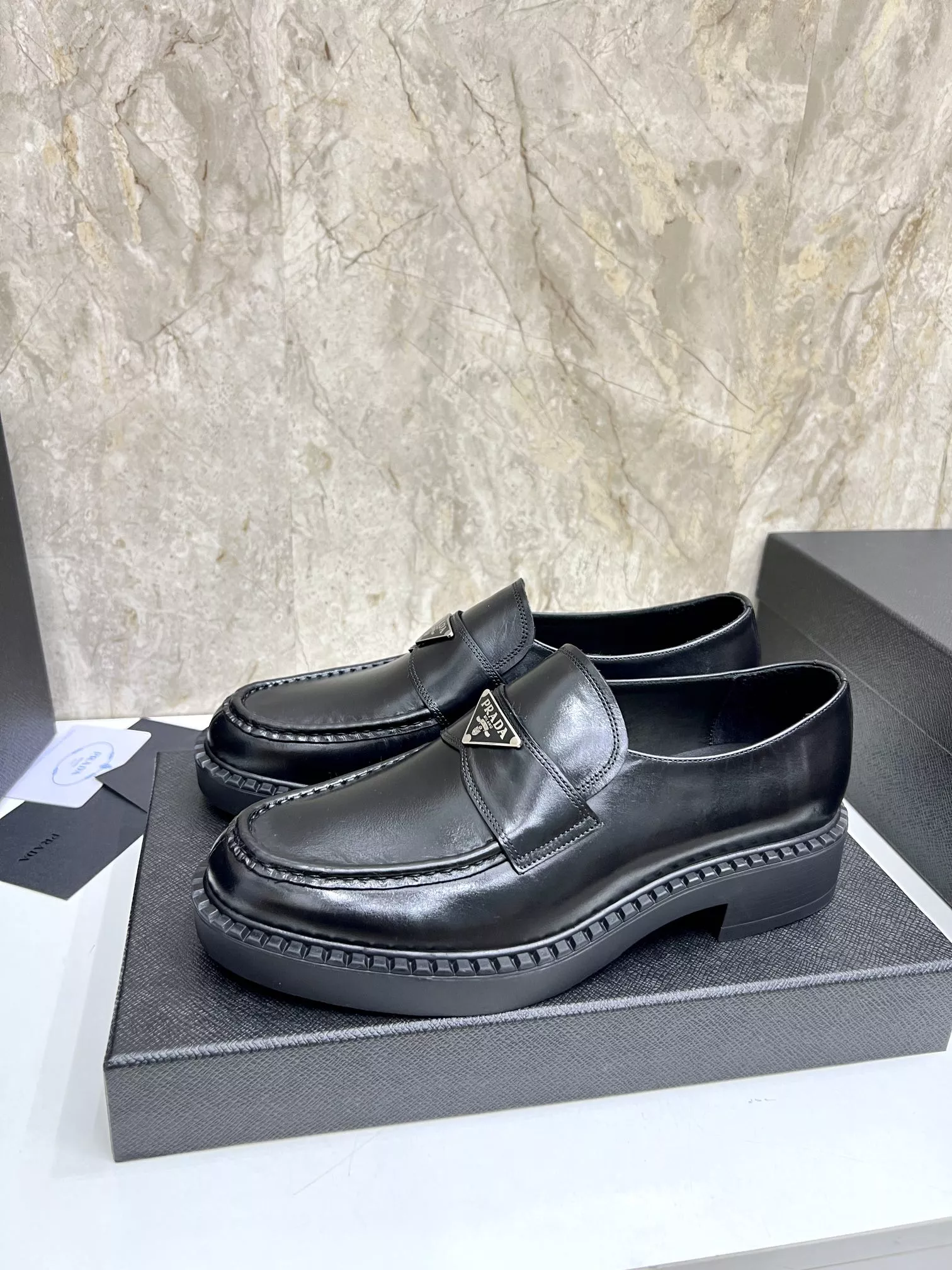 GoAnywhere 5674 Prada Leather Shoes For Men