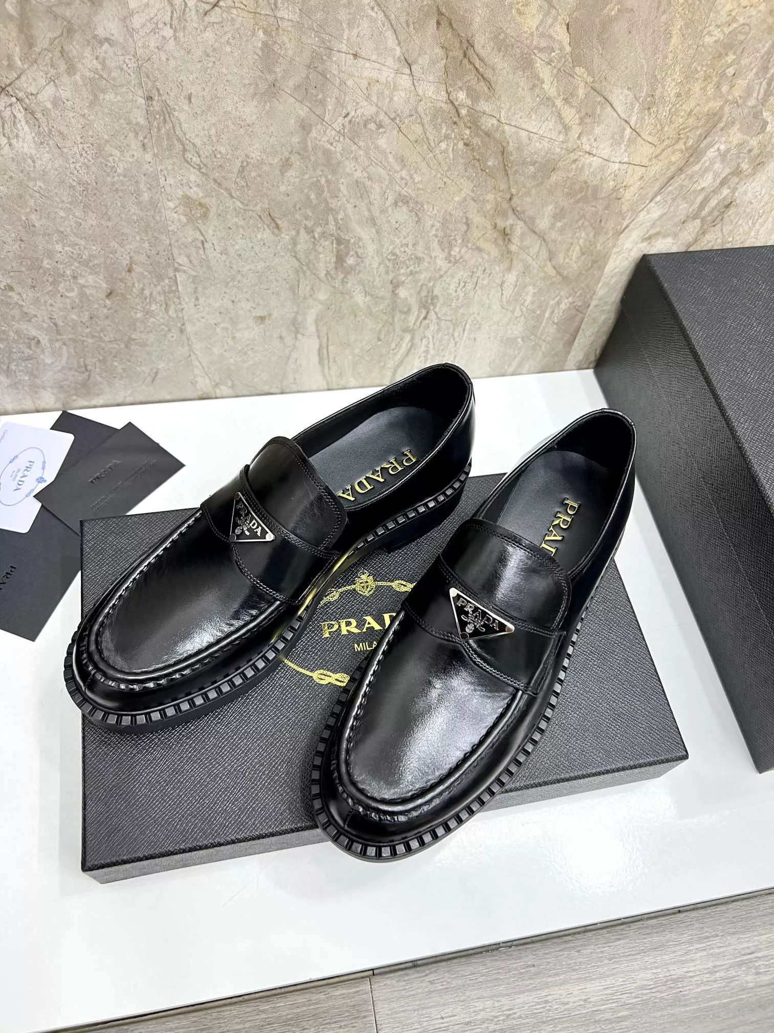 GoAnywhere 5674 Prada Leather Shoes For Men