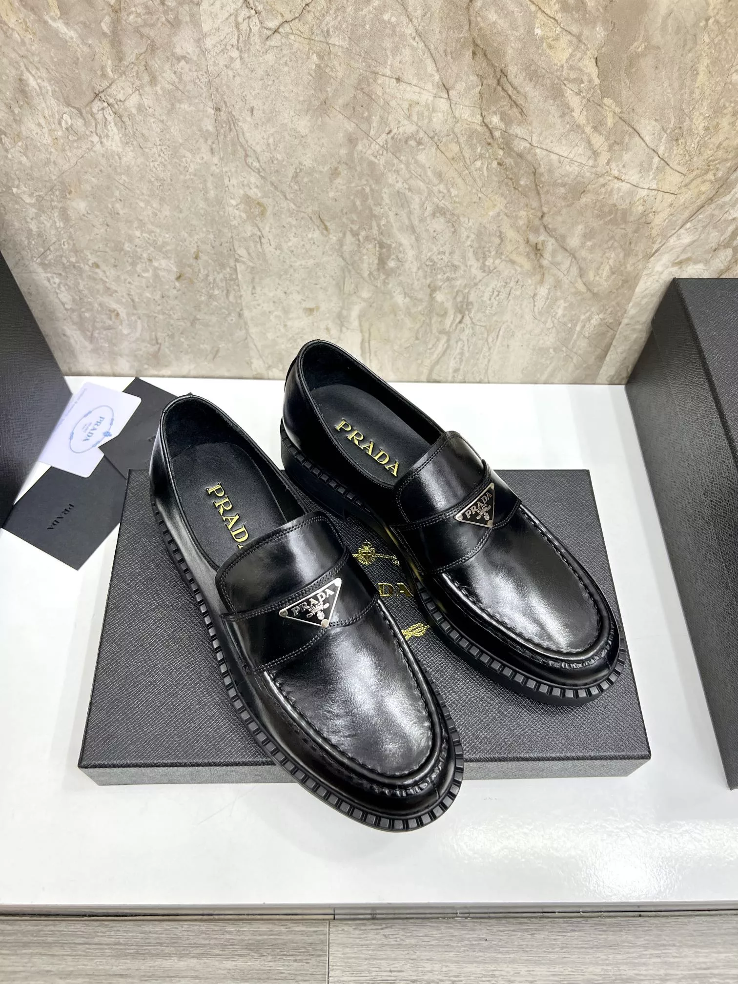 GoAnywhere 5674 Prada Leather Shoes For Men