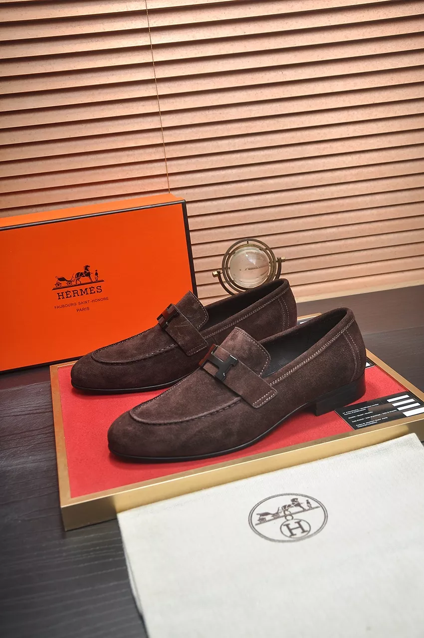 GoodFit 1558 Hermes Leather Shoes For Men