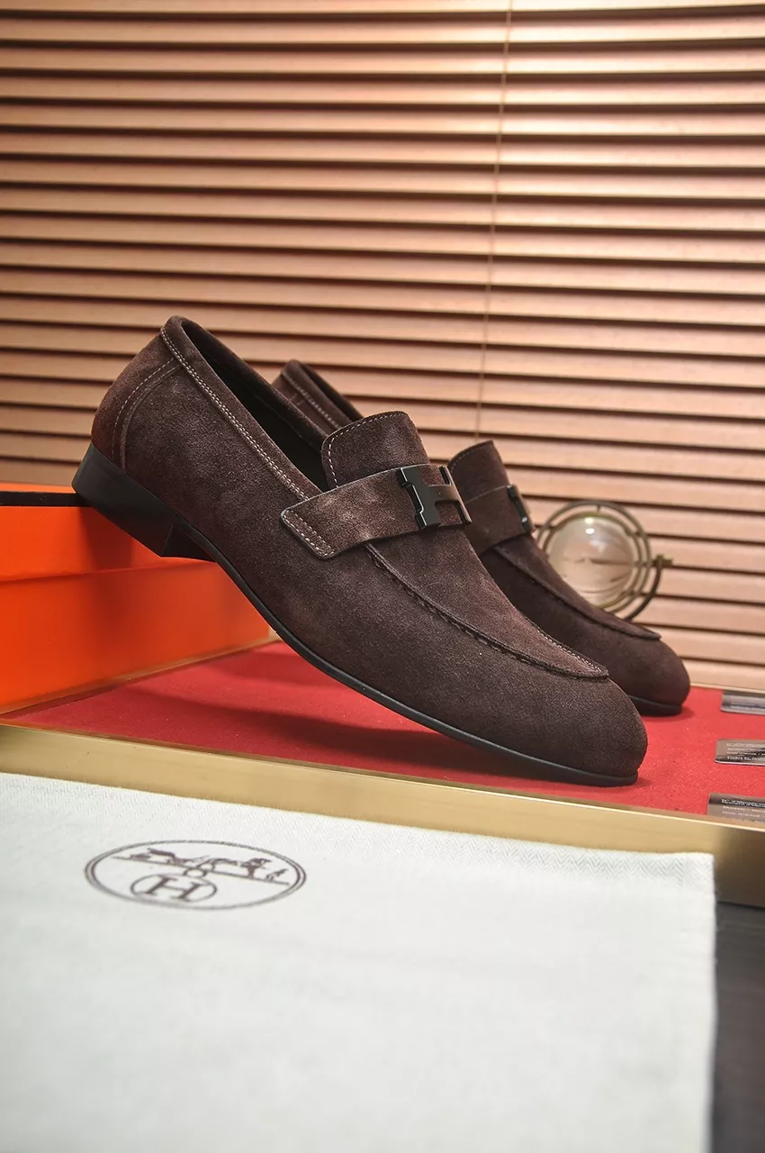 GoodFit 1558 Hermes Leather Shoes For Men