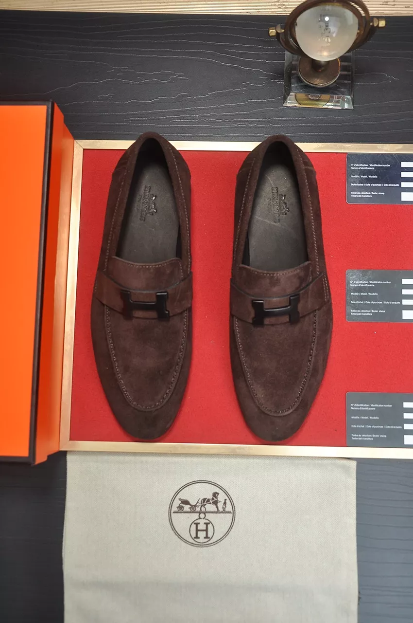 GoodFit 1558 Hermes Leather Shoes For Men