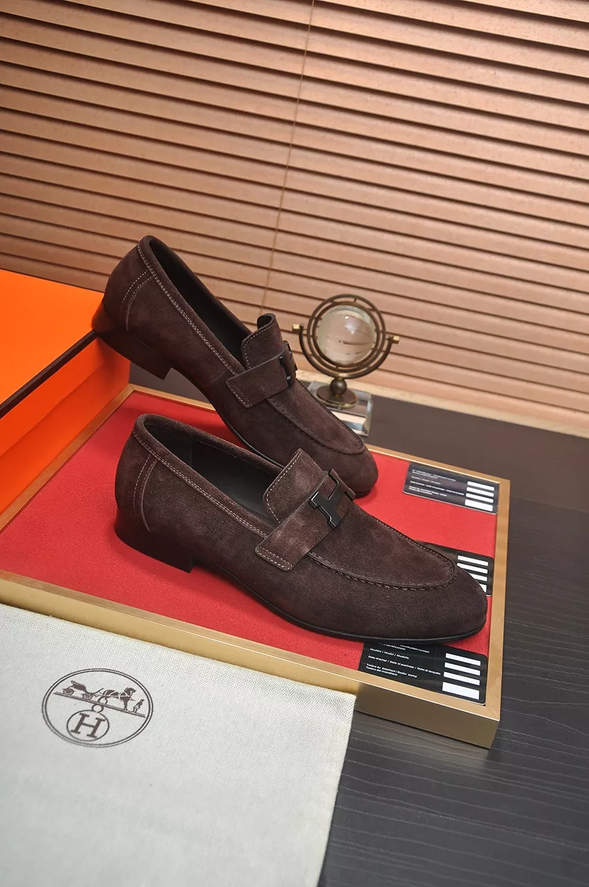 GoodFit 1558 Hermes Leather Shoes For Men