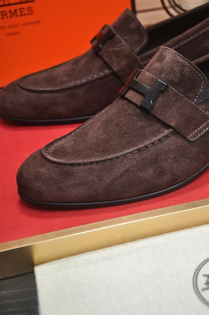 GoodFit 1558 Hermes Leather Shoes For Men