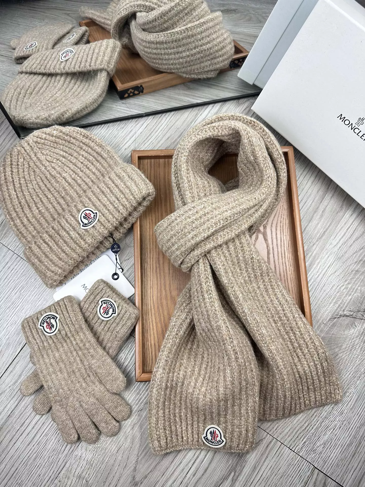 GoodFit 2170 Moncler Hat and Scarf and Glove Set