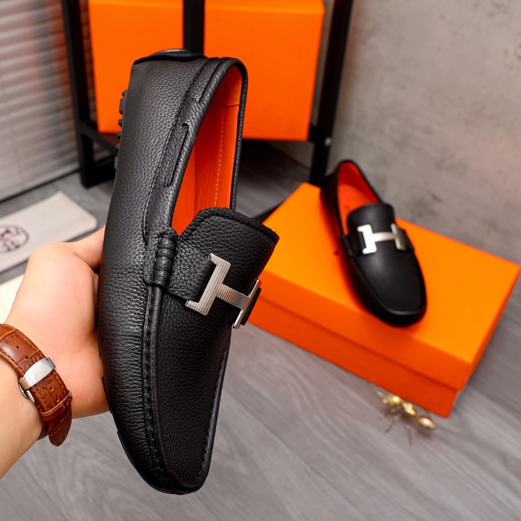 GoodFit 3816 Hermes Leather Shoes For Men
