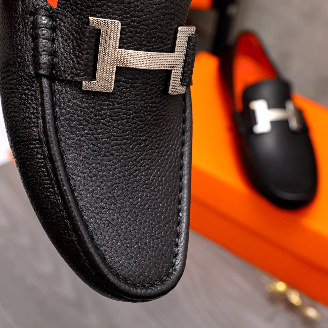 GoodFit 3816 Hermes Leather Shoes For Men