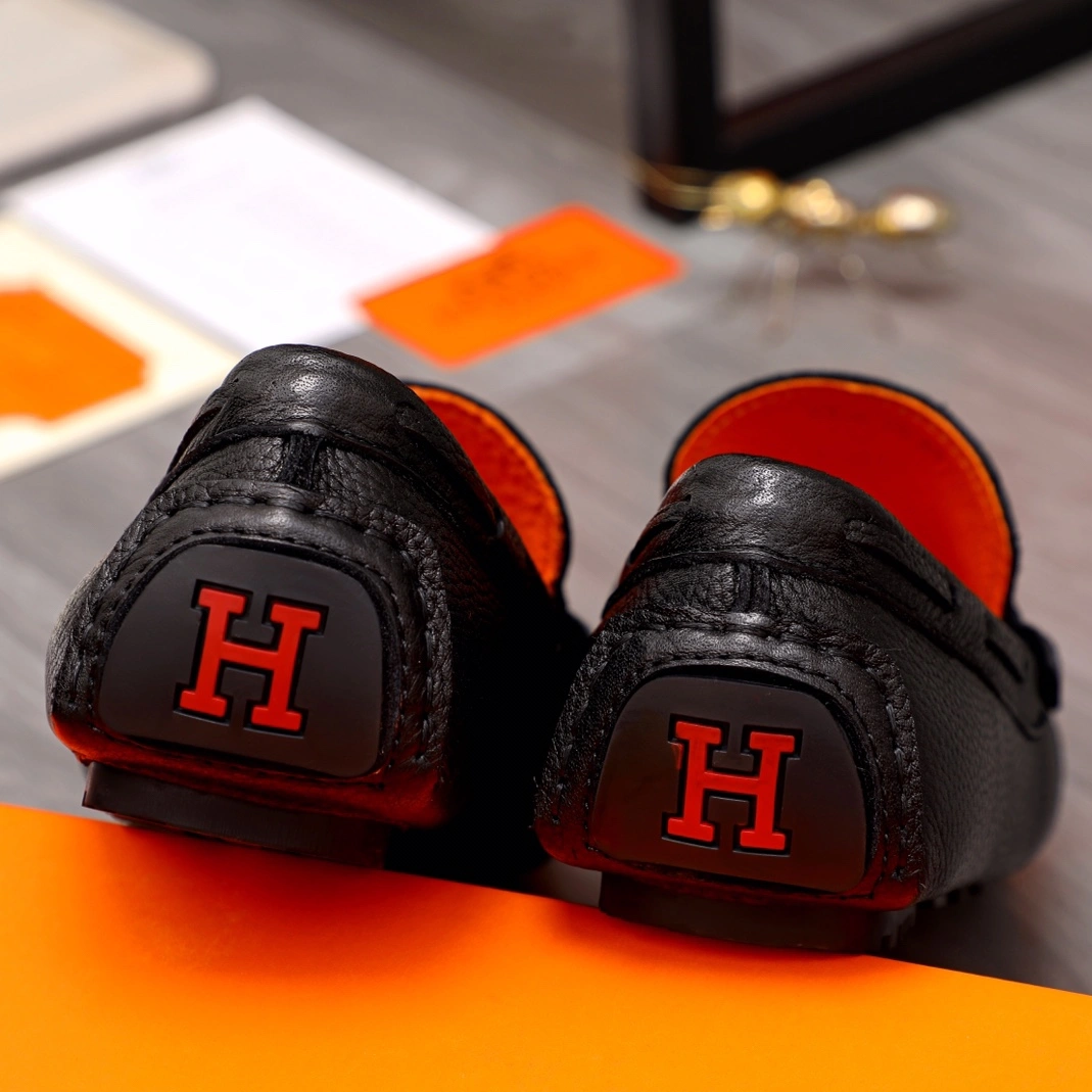 GoodFit 3816 Hermes Leather Shoes For Men
