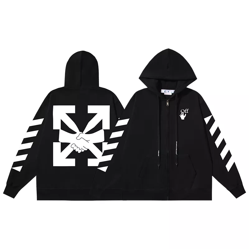 GoodFit 3838 Off-White Hoodies Long Sleeved For Unisex