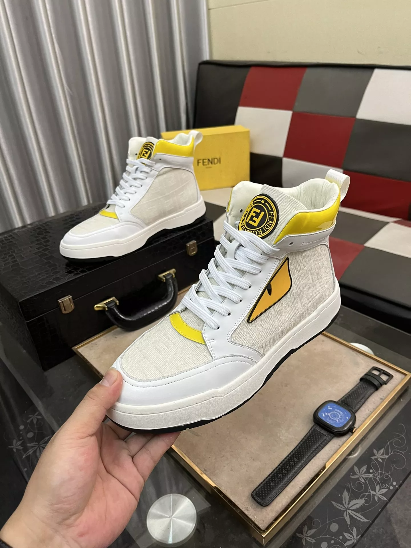 GoodFit 422 Fendi High Tops Casual Shoes For Men